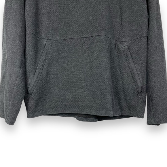 Lululemon At Ease Crew Sweatshirt Pullover Heathered Black Gray Mens L Textured - Picture 8 of 13